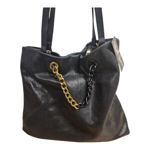 Elliot Lucca Black Leather Shoulder Bag